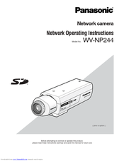 Panasonic WV-NP240 series Operating Instructions Manual
