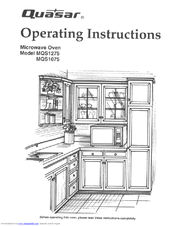 Quasar MQS1075 - MICROWAVE Operating Instructions Manual
