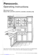 Panasonic NNL736WA - MICROWAVE OVEN LARGE Operating Instructions Manual