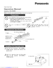 Panasonic KV-SS05 Operation Manual