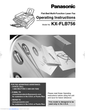 Panasonic KX-FLB756 Operating Instructions Manual