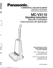 Panasonic MCV3110 - COMMERCIAL VACUUM Operating Instructions Manual