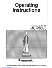Panasonic MCV5330 - UPRIGHT VACUUM 12.0 Operating Instructions Manual