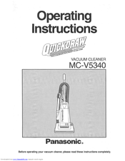 Panasonic QuickDraw MC-V5340 Operating Instructions Manual
