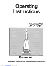 Panasonic MCV7320 - UPRIGHT VACUUM-QKDR Operating Instructions Manual