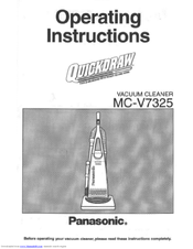 Panasonic QuickDraw MC-V7325 Operating Instructions Manual