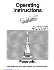 Panasonic QuickDraw MC-V7357 Operating Instructions Manual