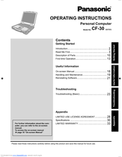 Panasonic Toughbook CF-30CBPCABM Operating Instructions Manual