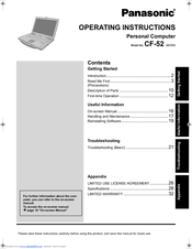 Panasonic Toughbook CF-52FKP102M Operating Instructions Manual