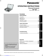 Panasonic Toughbook CF-53AAGHX1M Operating Instructions Manual