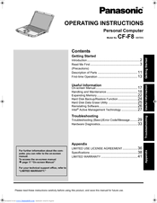 Panasonic Toughbook CF-F8EWJZZ1M Operating Instructions Manual