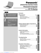 Panasonic Toughbook CF-T4GWCTZBM Operating Instructions Manual