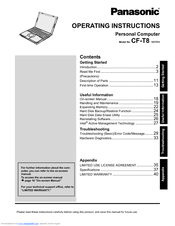Panasonic Toughbook CF-T8EWATZAM Operating Instructions Manual