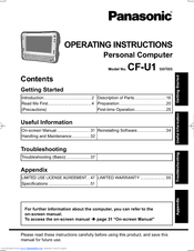 Panasonic Toughbook CF-U1AQC2CAM Operating Instructions Manual