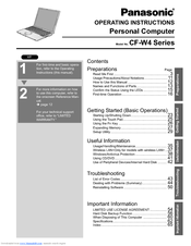 Panasonic Toughbook CF-W4GWCZZBM Operating Instructions Manual