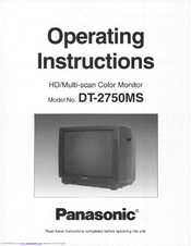 Panasonic DT-2750MS Operating Instructions Manual
