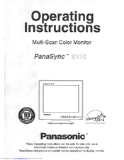 Panasonic PANASYNC S110 User Manual