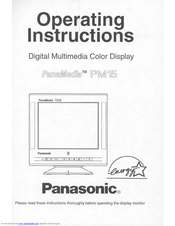 Panasonic PanaMedia PM15 Operating Instructions Manual