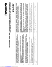 Panasonic Jetwriter KX-CLPF1 Install Manual