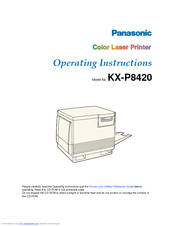 Panasonic KX-P8420 Operating Instructions Manual