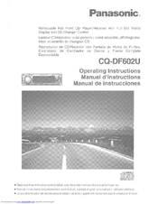 Panasonic CQDF602U - AUTO RADIO/CD DECK Operating Instructions Manual