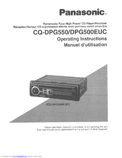 Panasonic CQDPG550EUC - AUTO RADIO/CD DECK Operating Instructions Manual
