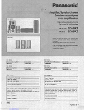 Panasonic SCHDX2 - AMPLIFIER SPEAKER SYSTEM Operating Instructions Manual