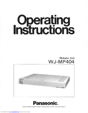 Panasonic WJ-MP404 Operating Instructions Manual