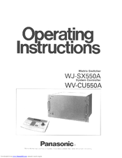 Panasonic WJ-SX550A Operating Instructions Manual