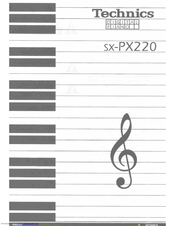 Technics SXPX220 - ELECTRONIC PIANO Owner's Manual