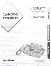 Quasar Autopax PAX300H User Manual
