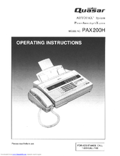 Quasar Autopax PAX200H User Manual