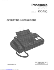 Panasonic KX-F50 Operating Instructions Manual