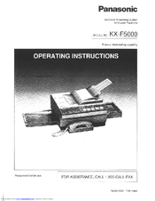 Panasonic KX-F5000 Operating Instructions Manual