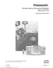 Panasonic RXDT770 - RADIO CASSETTE W/CD Operating Instructions Manual