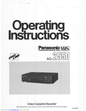 Panasonic ProLine AG-2550P Operating Instructions Manual