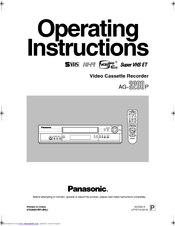 Panasonic AG3200 Operating Instructions Manual