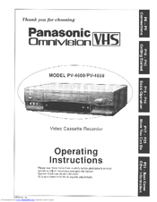 Panasonic Omnivision PV-4659 Operating Instructions Manual