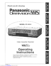 Panasonic Omnivision PV-4614 Operating Instructions Manual
