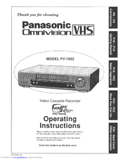 Panasonic Omnivision PV-7662 Operating Instructions Manual