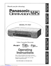 Panasonic Omnivision PV-7667 Operating Instructions Manual