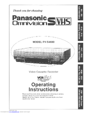 Panasonic Omnivision PV-S4680 User Manual