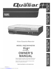 Quasar VHQ-760 User Manual