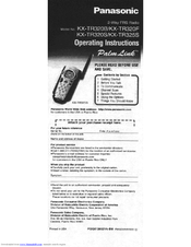 Panasonic KXTR325S - 2 WAY RADIO User Manual