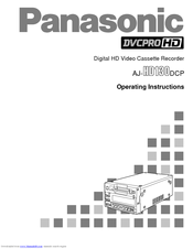 Panasonic AJ-HD130DC Operating Instructions Manual