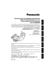 Panasonic AJHVF27P Operating Instructions Manual