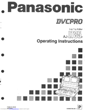 Panasonic AJLT85 - DVCPRO LAP TOP EDIT Operating Instructions Manual