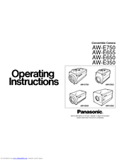 Panasonic AWE750 - CONVERTIBLE CAMERA Operating Instructions Manual