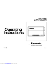 Panasonic AWEX500N - SIGNAL CONVERTER Operating Instructions Manual