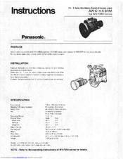 Panasonic AW-S14XBRM Install Manual
